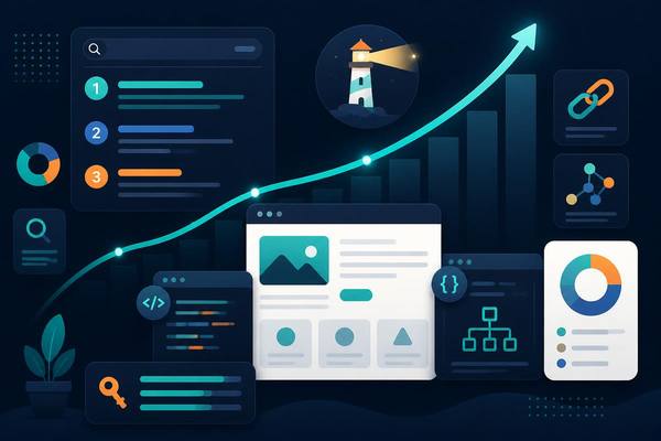 Grafic de creștere organică SEO administrat de NCHDesign